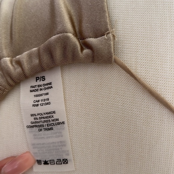 NWOT Garage Champagne Colour Open Back Thin Spaghetti Strap Dressy Crop Top Sz S - Picture 3 of 5